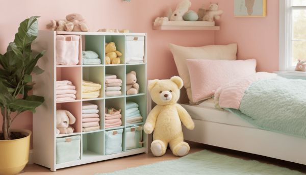 Le rangement amusant des pyjamas avec peluche décorative